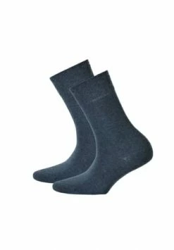 Hudson 2 Paar Damen Socken - Only 2-Pack, Strumpf, Komfortbund, Einfarbig Marine Melange