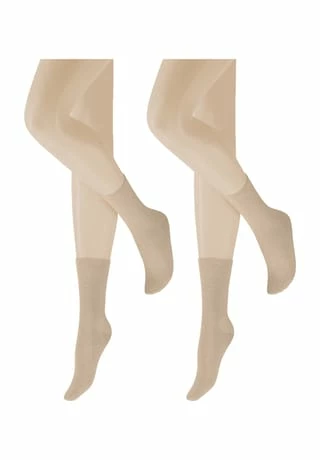 Hudson Socken, 2er-Pack, Uni, Für Damen 0713 CHININ-MEL.