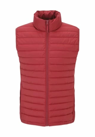 GALERIA Steppweste, Stehkragen, Uni, Für Herren BRICK RED 19-1543