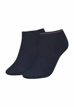 TOMMY HILFIGER Sneakersocken, 2er-Pack, Gerippt, Für Damen 004 NAVY