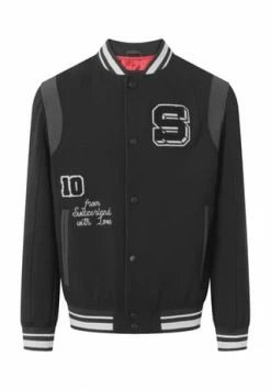 Strellson Sweatjacke, Stickereien, Knopfleiste, Für Herren 001 BLACK