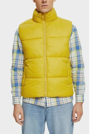 ESPRIT Steppweste, Stehkragen, Für Herren E765 DUSTY YELLOW - Image 2