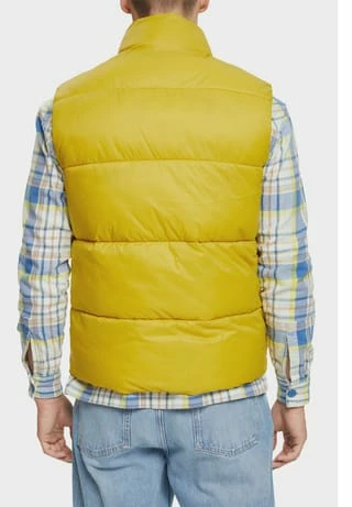 ESPRIT Steppweste, Stehkragen, Für Herren E765 DUSTY YELLOW - Image 4