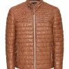 OTTO KERN Lederjacke, Stehkragen, Reißverschluss, Für Herren COGNAC