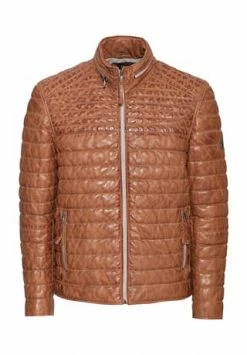 OTTO KERN Lederjacke, Stehkragen, Reißverschluss, Für Herren COGNAC
