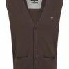 Fynch-Hatton® Strickweste, Knopfleiste, V-Ausschnitt, Für Herren Dunkelbraun
