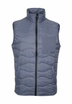 GLOBETROTTER Steppweste, Stehbund, Reißverschluss, Für Herren BLAU