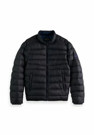 SCOTCH & SODA Herren Steppjacke - Short Puffer Jacket, Einfarbig Dunkelblau