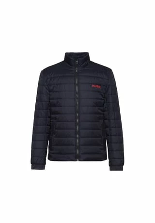 HUGO Herren Steppjacke - Benti2221, Zipper, Stehkragen, Wasserabweisend, Uni Blau