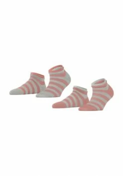 ESPRIT Sneakersocken, 2er-Pack, Streifen, Für Damen 90 WILD ROSE STORM